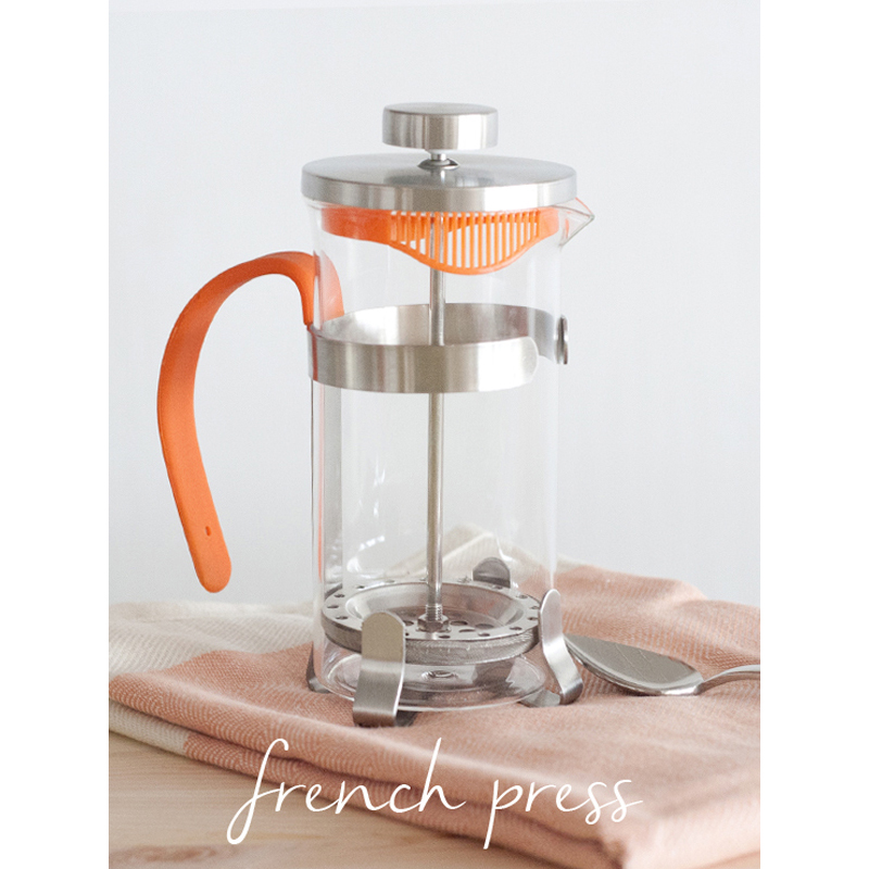 FRENCH PRESS - TURUNCU KULPLU - 350 ml.